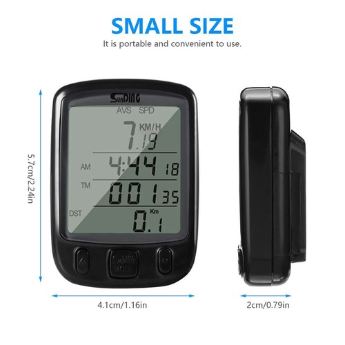 Wireless LCD Digital Bicycle Computer Bike Cycling Speedometer Odometer Backligh - Picture 8 of 12