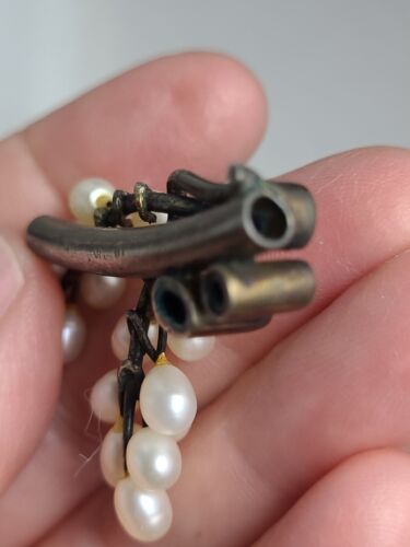 Beautiful Sterling Silver Amethyst Sapphire Peridot Pearl Pendant - Picture 7 of 9