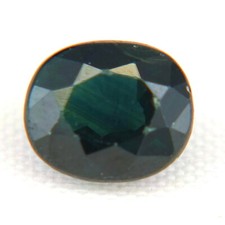SHOLA Véritable 1,38 Ct Saphir Naturel Bleu Vert Seulement Chauffé D'Australie