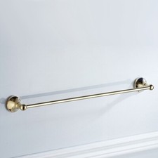 Gold Polished Brass Bathroom Wall Mounted Single Towel Rail Bar Holder sba922