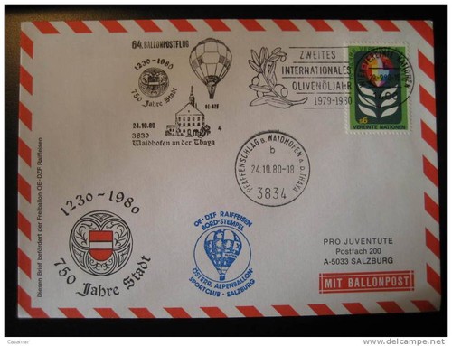 Un Austria 1980 Pfaffenschlag Waidhofen Thaya Pallone Palloni