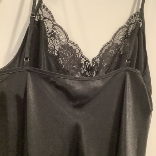 Jones New York schwarzes Negligee-Schlupfkleid mit Spitzenbesatz Damen Large neu ohne Etikett - Bild 7 von 13