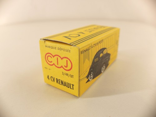 CIJ - réédition Norev - 3/49/UT boite vide 4CV Renault PTT - La Poste - Imagen 5 de 6