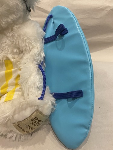 Giorgio Beverly Hills Collectors White Teddy Bear Stuffed Toy Plush 24cm Surf - Picture 10 of 11