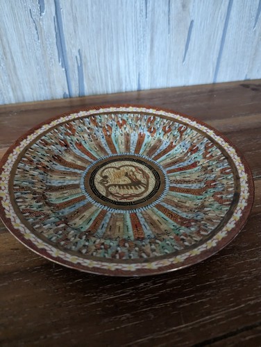 Vintage Kutani Janpanses 1000 Thousand faces plate gold 8 1/4 Eggshell Poreclain - Picture 4 of 5