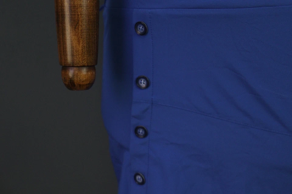 Vestido sin mangas Copine multicolor con botones ceñido al cuerpo línea A Foto 4 de 4