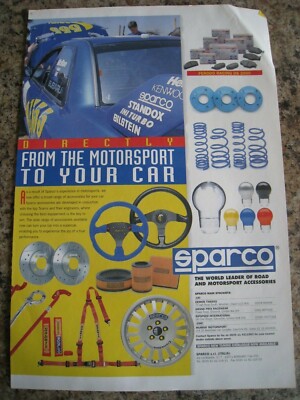 SPARCO MOTOR SPORT ACCESSORIES FERODO DS 2000 1997 POSTER ADVERT A4 SIZE FILE Q 