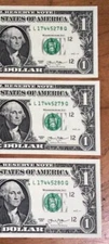 L17445280Q 79Q 78Q Fancy Serial Number ONE DOLLAR 2013 $1 SEQUENTIAL NOTE CRISP
