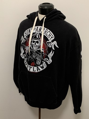 Sons of Anarchy Black Hoodie Sz XL by Platinum Waves Outlaw - Imagen 7 de 7