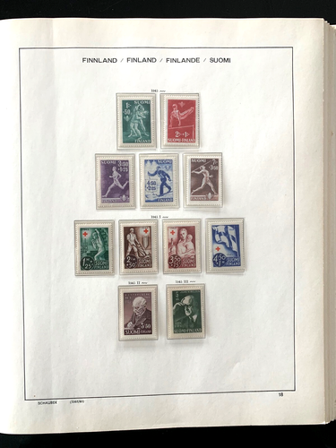 SCHAUBEK FINLAND 1945-1982 HINGELESS STAMP ALBUM WITH MINT MNH COLLECTION - Picture 4 of 17
