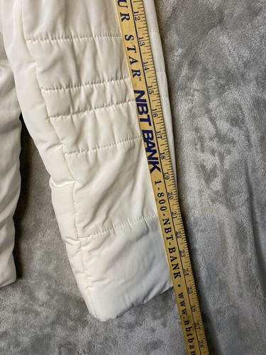 SB Active White Quilted Hooded Puffer Full Zip Coat Lined Women’s Size Large - Picture 8 of 16