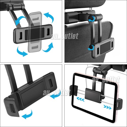 360° Mount Car Headrest Holder Seat Back Phone Tablet Universal for Apple iPad - Picture 3 of 12