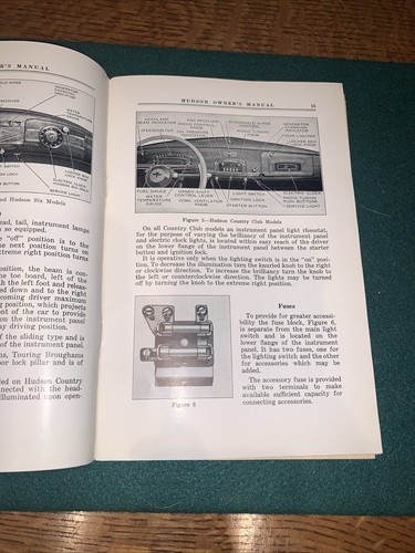 1939 Hudson 112 car sedan owners manual ORIGINAL literature wiring diagram - Picture 6 of 9