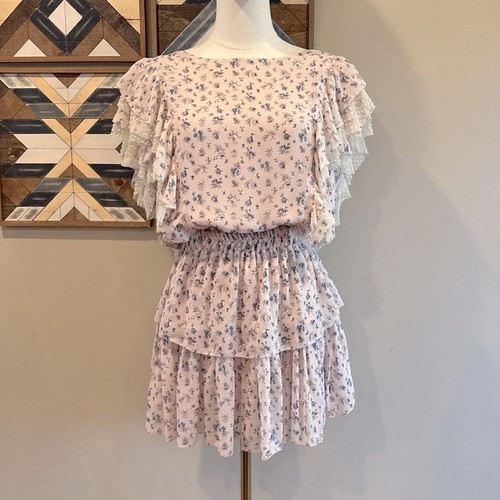 LoveShackFancy Floral Lace Silk Katie Mini Dress XS - Picture 2 of 14