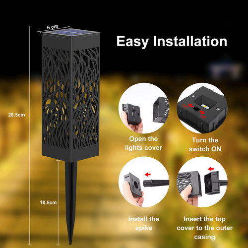 LED Solarlampe Solarleuchte Gartenlicht Außen-Beleuchtung Schattenlaterne Neu - Bild 2 von 25