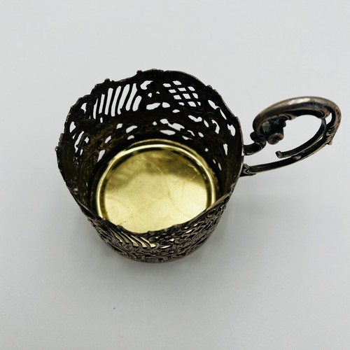 William Hair Haseler Antique England 800 Silver Cherubs Demitasse Cup Cherub - Picture 6 of 11