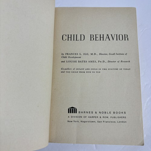 The Gesell Institute's Child Behavior: From Birth to Ten, Ilg & Ames 1st B&N Ed - Picture 8 of 8