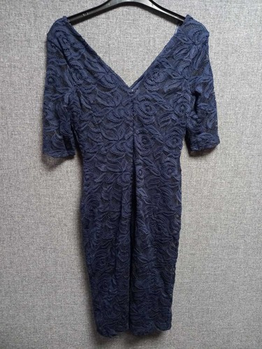 M & Co Lace Tea Party Dress Navy Size UK 10 rrp £49 DH015 HH 13 - Picture 2 of 5