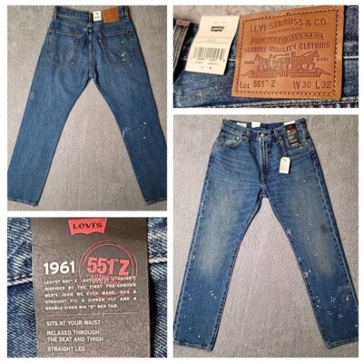 New! Levi's Premium 551Z Jeans Men's 30x32 Blue 1961 Vintage Inspired Denim $108