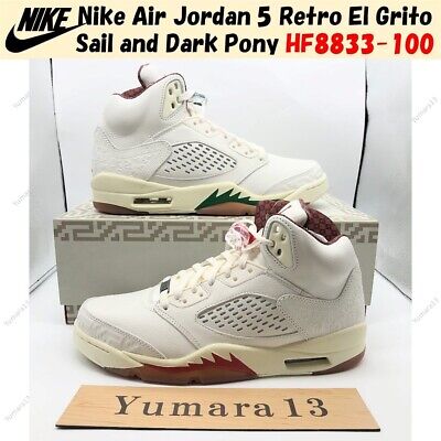 Nike Air Jordan 5 Retro El Grito Sail and Dark Pony HF8833 Nike Air Jordan 5 Retro El Grito Sail and Dark Pony HF8833