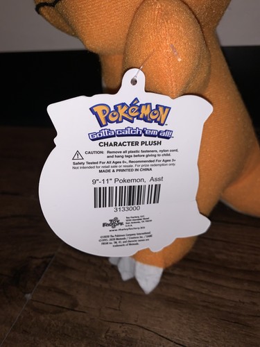 Pokemon 9 Zoll Stofftier Figur Plüsch | Charmander mit Etikett 2020 Edition - Bild 3 von 6