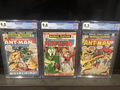 marvel feature 6, 7, 10 Cgc 9.0 And 9.2.  Amazing Books Featuring Ant Man.  Look