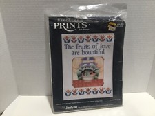 Needleart Prints by Ann Benson Embroidery Kit Fruits of Love 14x18 by Janlynn