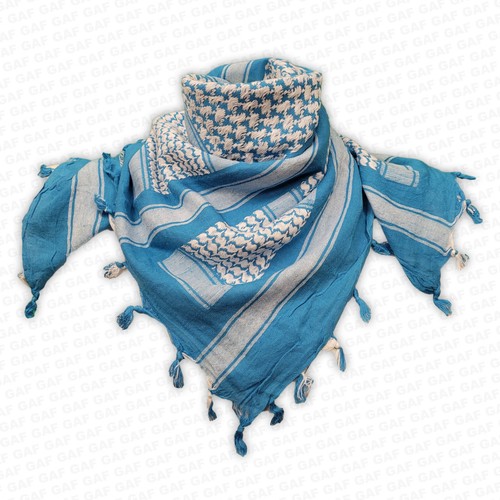 Scarf Combat Army Style Camping Sport Neck Warmer Keffiyeh Shemagh Turquoise - 第 2/5 張圖片