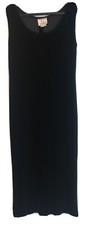 RJ Collection Black Velvet Full Length Dress Gown Sleeveless Size 4 Made In USA
