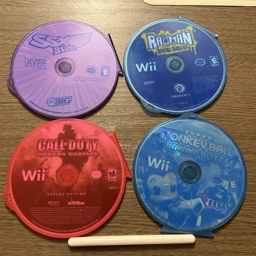 Wii Game Lot Call of Duty Raving Rabbids SSX Blur Super Monkeyball Banana Blitz  - Picture 1 of 5