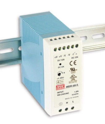 Schaltnetzteil MW-MDR-60-48, geschlossen, DIN-Montage, 48V / 1,2A / 60W