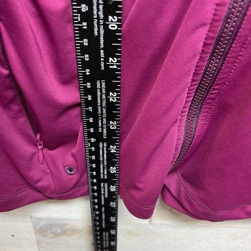 Title Nine Top Jacket Womens Medium Pink Fuschia Sunbuster Long Sleeve Full Zip - Picture 11 of 11