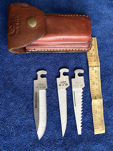 Case XX changer knife 3 Blade attachments - DROP POINT, SAW, FILLET - STAINLESS