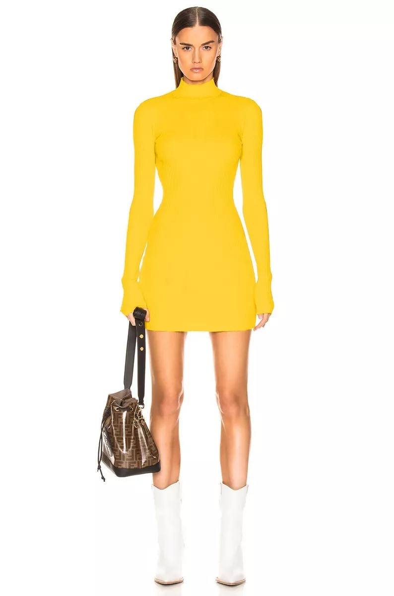 Gold top turtleneck dress