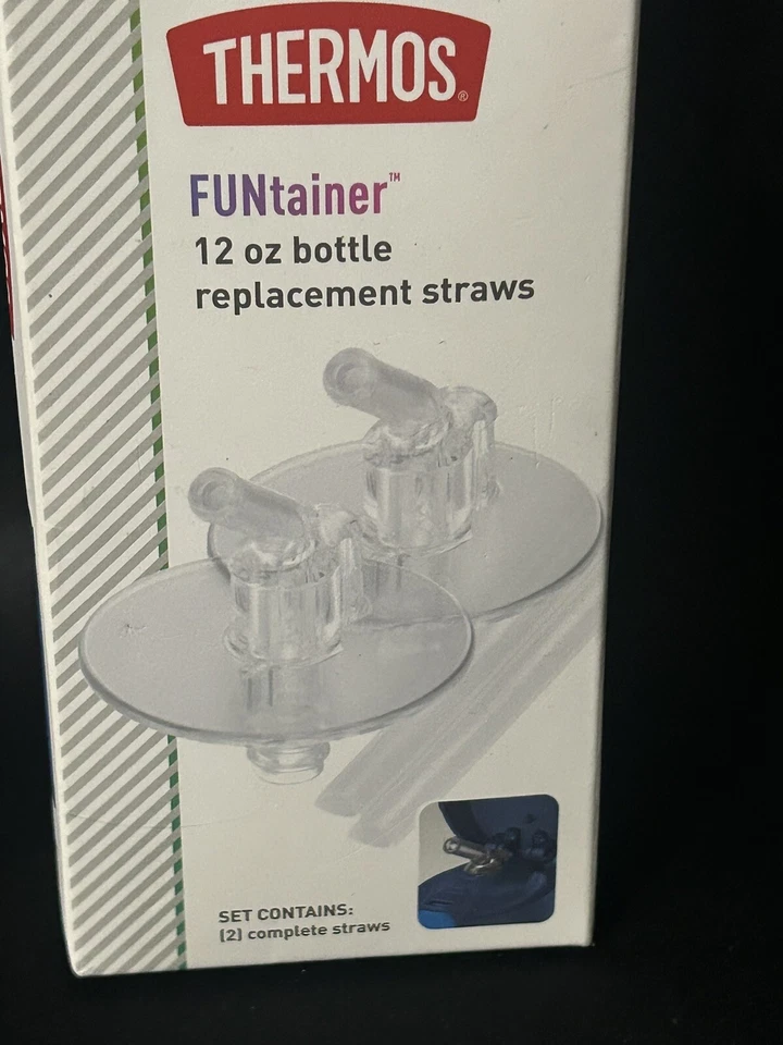 Thermos 12 унций Пластиковые сменные соломинки для детских бутылок Funtainer - Изображение 2 из 4