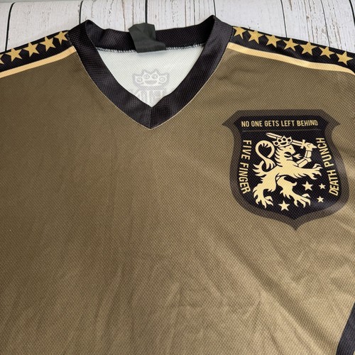 Five Finger Death Punch x Alphadog Combat Gear Jersey Shirt Mens XL Brown - Picture 2 of 11
