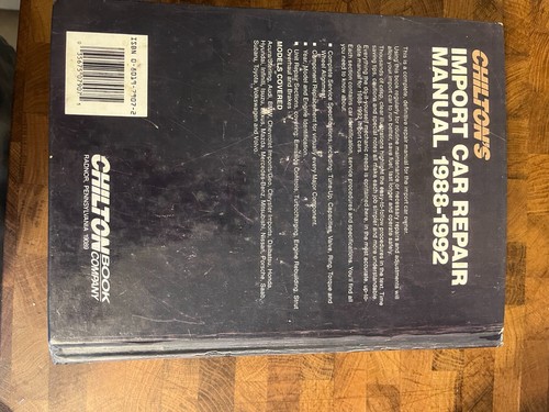 Chilton's Import Car Service Repair Manual 1988-1992 #7907 - Bild 2 von 2