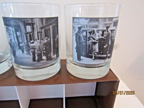 Rare Vintage 2005 Boxed Set of 4 Marshall Field's Photo Cockail Glasses - Picture 2 of 6