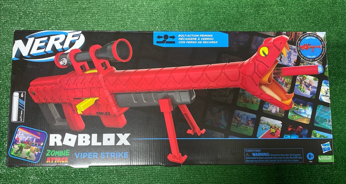 Nerf Roblox Zombie Attack Viper Strike Sniper Blaster w/ 6