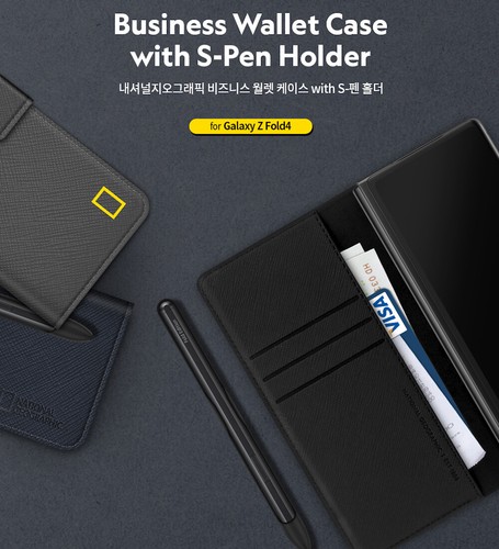 National Geographic Leather Wallet Pen Holder Case Cover Samsung Galaxy Z FOLD 4 - Picture 2 of 11