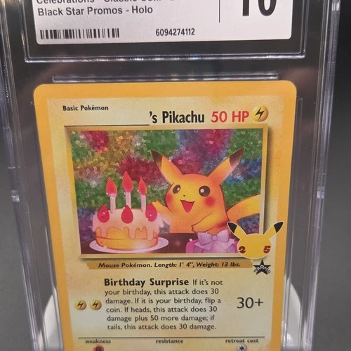 Pokémon TCG ______'s Pikachu 24/53 Celebrations Classic Collection Holo CGC 10