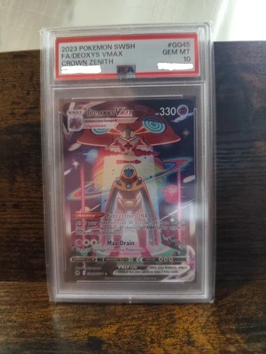 Pokemon TCG Deoxys VMAX English Crown Zenith GG45/GG70 PSA 10 Gem Mint