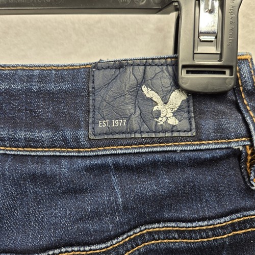 American Eagle Women’s Stretch Blue Denim Jean Shorts Size 2 Dark Wash - Picture 3 of 11