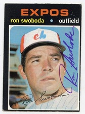 RON SWOBODA Signed 1971 Topps #665 Expos  Guaranteed Authentic KOA