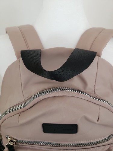 Anne Klein Sport Midi Taupe Pink Nylon Backpack Never Used - Picture 7 of 12
