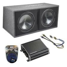 Harmony Audio Dual 12" Loaded Sub Box Vented Enclosure & CXA800.1 Amp Package