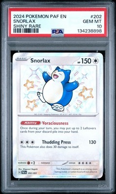 2024 POKEMON PAF EN-PALDEAN FATES #202 SNORLAX PSA GEM MT 10 | eBay