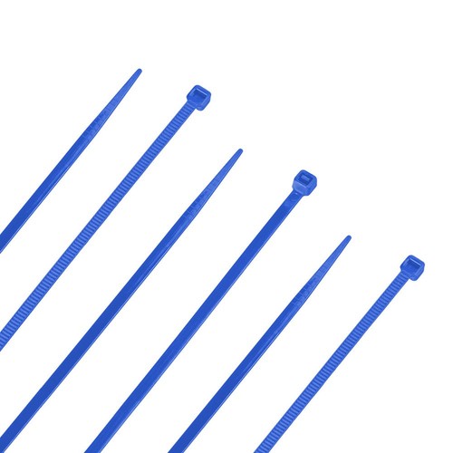 NavePoint 4 Inch Nylon Blue Cable Ties 18 Lbs 100 Pack