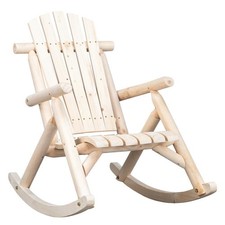 Patio Wooden Adirondack Rocking Chair Lounge Armchair Durable for Outdoor Garden