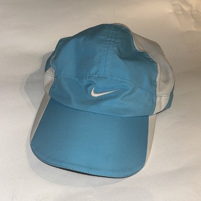 VTG Nike TAILWIND Hat Cap Strap Back Mens Blue Featherlight Running Fit Dry NICE